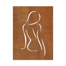 Cortenstaal wanddecoratie Woman-Large