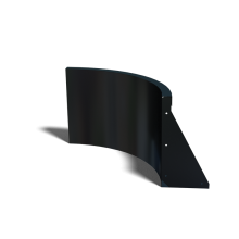 Gepoedercoat staal keerwand binnenbocht 50x50cm (hoogte 40cm)-RAL7016 (antraciet grijs)