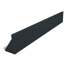 Gepoedercoat staal keerwand recht 200cm (hoogte 30cm)